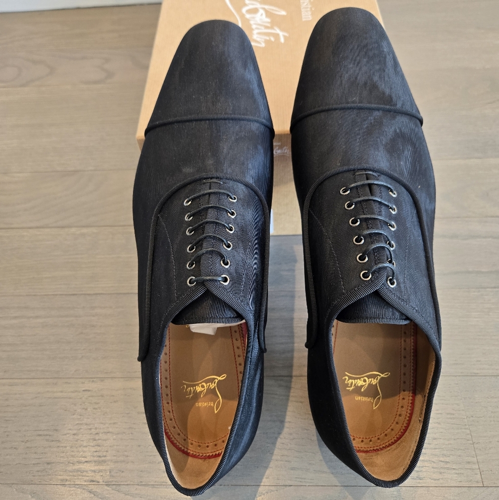 $1145 Christian Louboutin GREGGYROCKS Spiked Heel Oxford Loafers EU 45 US 12 NIB - Picture 9 of 11